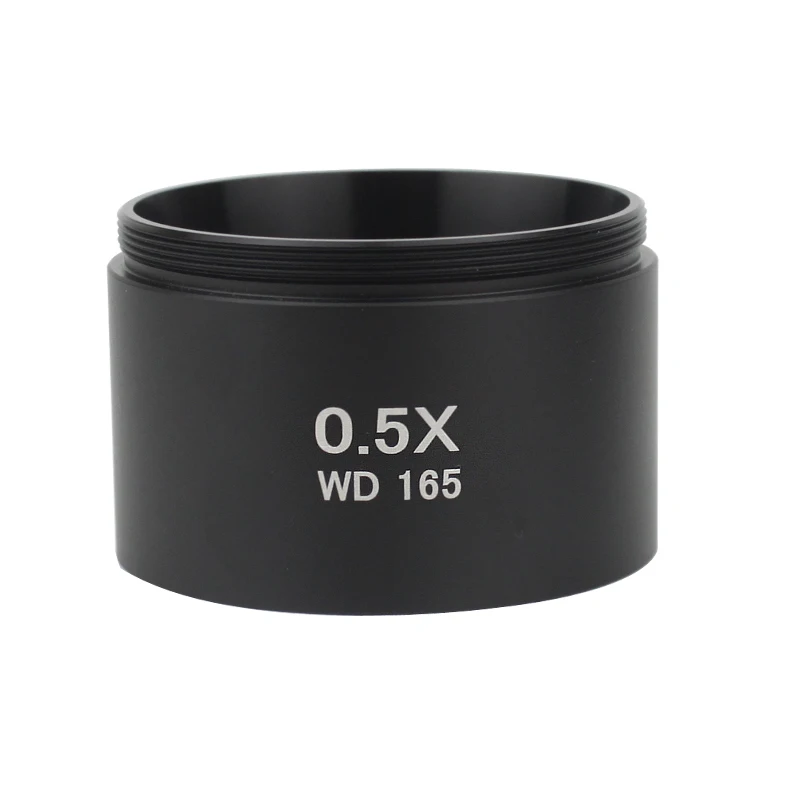 WD165 0.3X 0.5X 0.7X 1X 1.5X 2.0X Auxiliary Barlow Objective Lens Thread M48mm For Zoom Stereo Binocular Trinocular Microscope