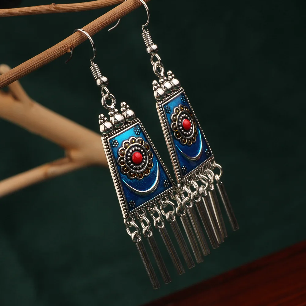 

SHXI Women's Anti-allergic Earrings Woman 925 Silver Jewelry Bags Rhinestones Hoop