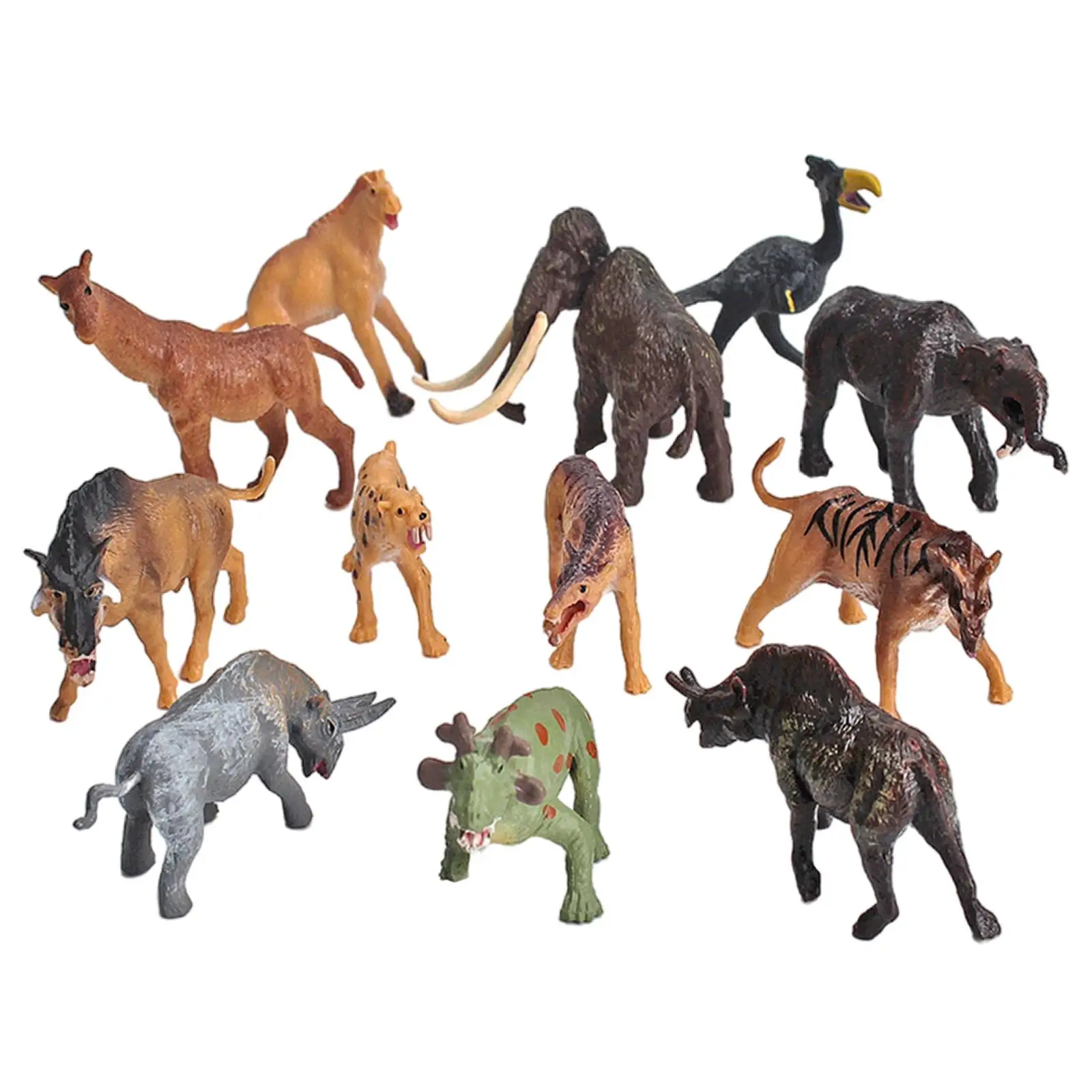 12 Pieces Simulation Figurine Statues Playset Animal Model Classrooms Party Favors Educational Toy