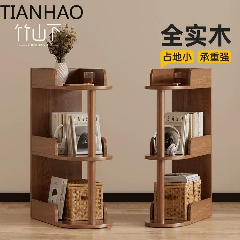 Gap Rack Home Desk Next To Mini Bookshelf Living Room Simple Ultra-narrow Storage Cabinet Solid Wood Floor Storage Rack