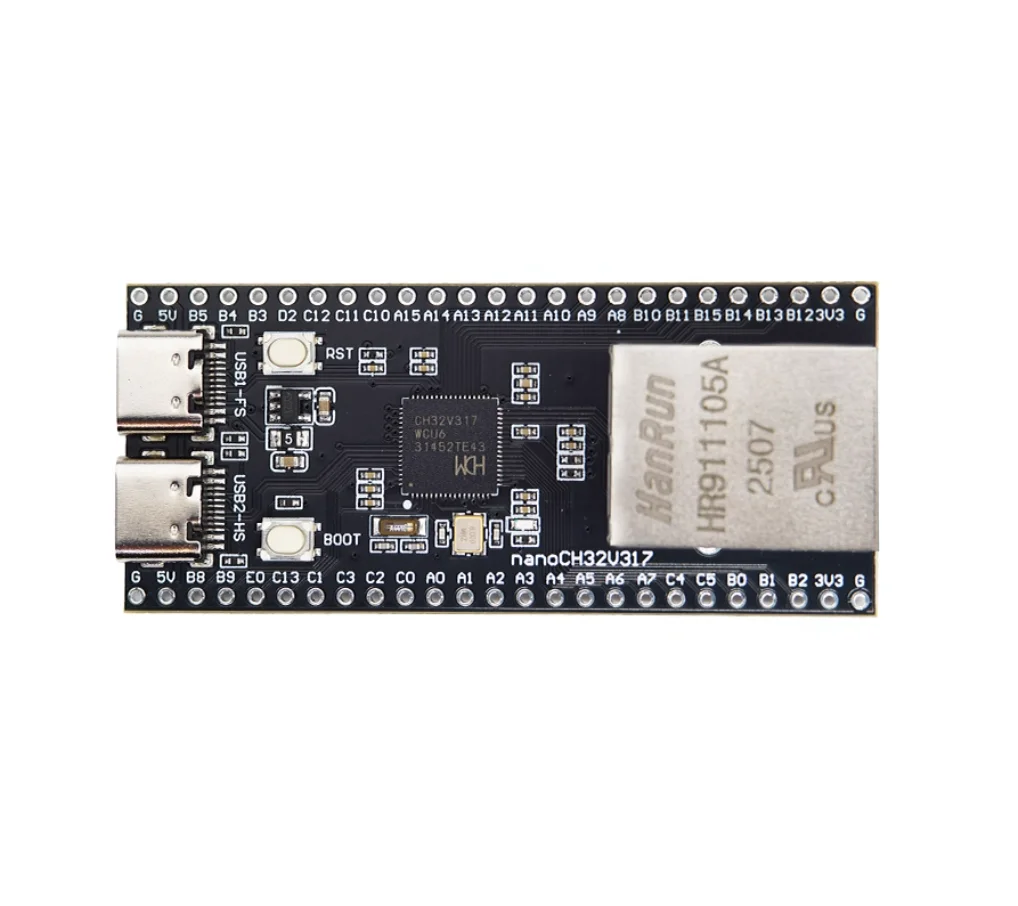 High-Speed 144MHz RISC-V CH32V317 Dev Board with USB HS, Ethernet MAC, 256KB Flash, Type-C ISP & WCHLink Support