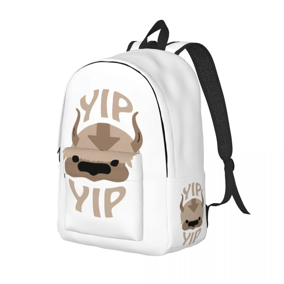 Yip Yip Appa Avatar Mochila The Last Airbender para homens e mulheres, mochila de negócios estudantil, bolsa de ombro portátil com bolso, moda