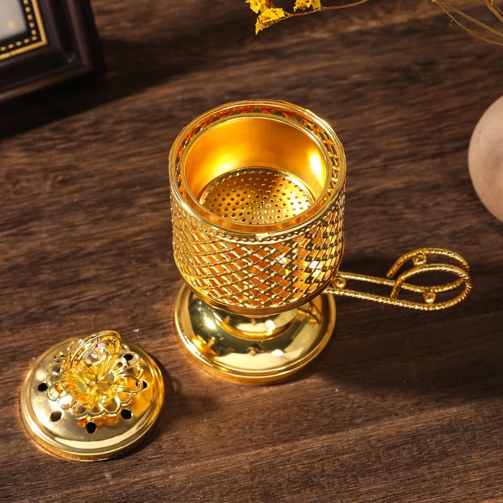 

Creative Traditional Middle Eastern Arabic Incense Stove Handheld Metal Incense Stove Arabic Incense Burner Art Decorative