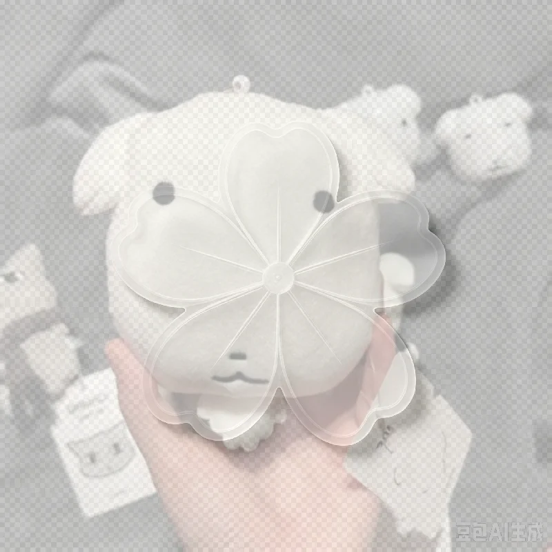 Big-Headed White Dog Plush Toy Keychain Kawaii Dog Stuffed Doll Fashion Backpack Pendant Gift