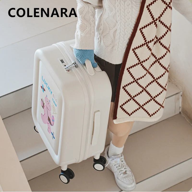 COLENARA Suitcase New 20 Inches PC Boarding Box Student Trolley Case 24