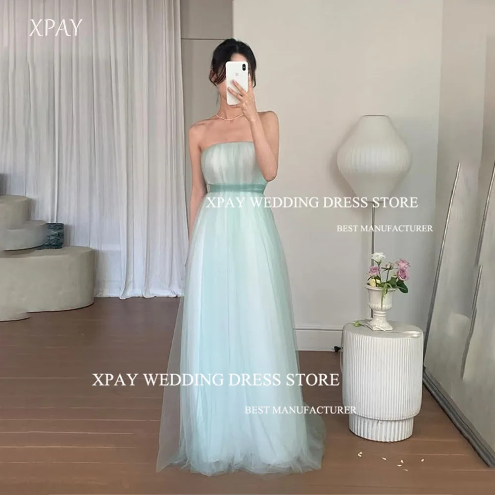 

XPAY Dream Регулируемая шаль без бретелек со складками Корейские платья для выпускного вечера Индивидуальные вечерние платья трапециевидной формы Свадебная фотосессия длиной до пола