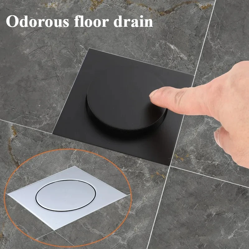 

10x10 см слив для пола с защитой от запаха, большой объем, магнитная левитация, невидимая канализация в ванной комнате, слив для пола в стиральной машине