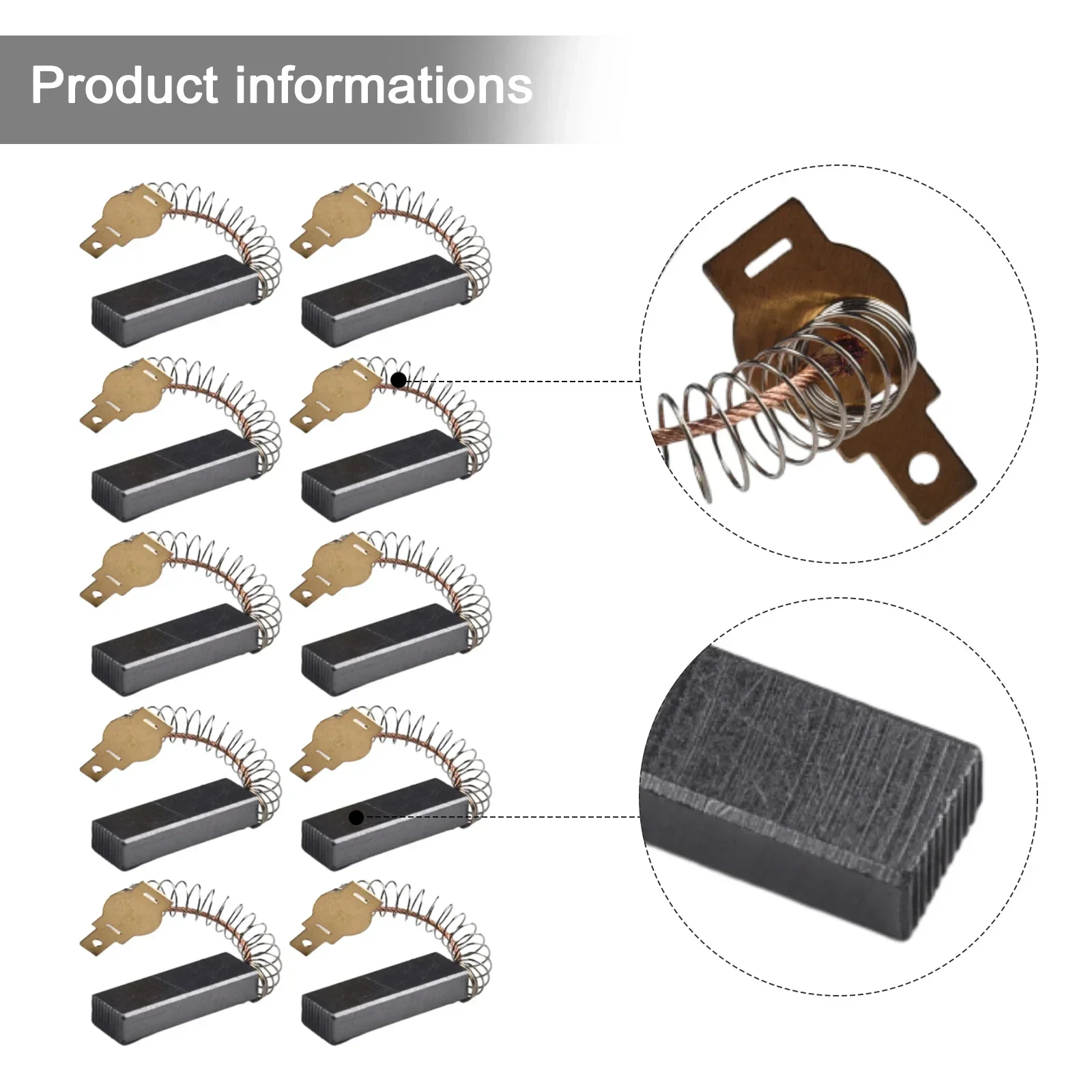 2/10pcs Vacuum Cleaner Motor Carbon Brush Power Tool Grinding Accessories Repair Spare Motor Carbon Brush 32*11*6mm