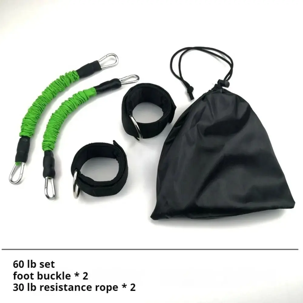 Professional 20LB-80LB Taekwondo Training Belt Thicken Elastic Ankle Pull Rope Black Anti-Break Resistance Bands Gym Equipment