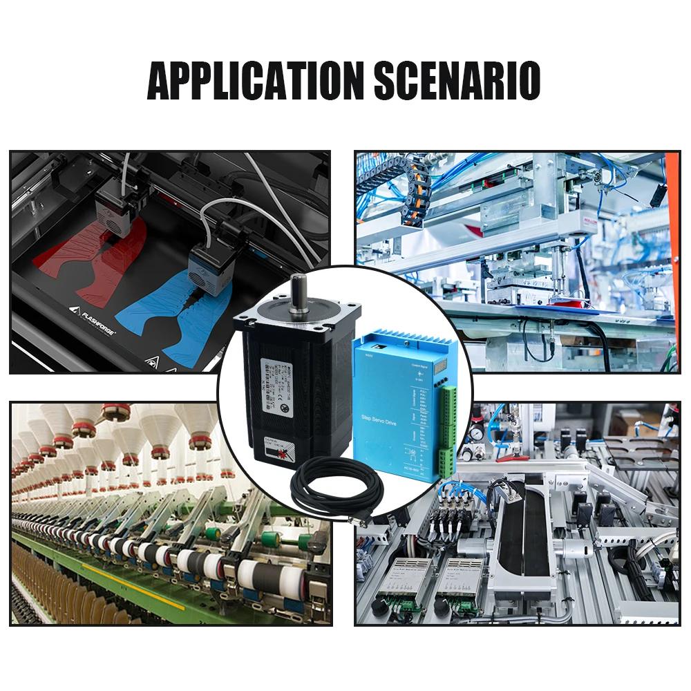 CNC Motor kit  Nema34 86*86 Close Loop Stepper Motor 4.5Nm / 8.5Nm / 12Nm + Digital Display Driver DL86H+ 3M Cable For CNC