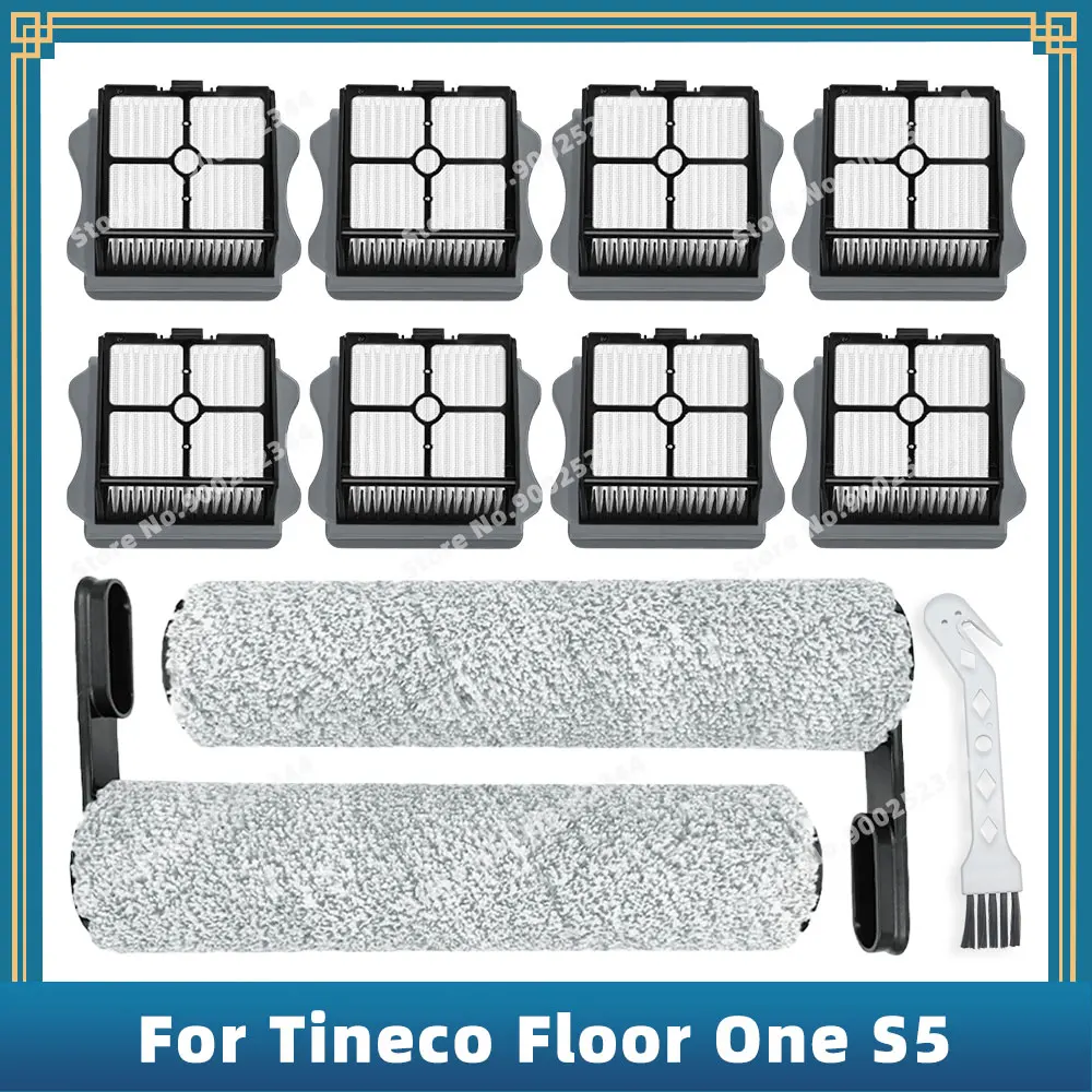 Compatibile per Tineco Floor One S5, S5 Pro, S5 Pro 2, S5 parti di ricambio estreme accessori spazzola a rullo filtro Hepa