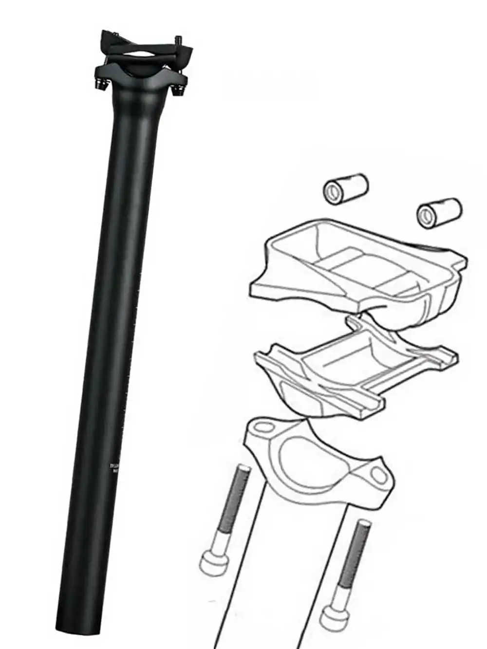 AliExpress ELITA ONE elitaone Bicycle Seat Post Carbon Lightweight 25.4/27.2/30.9/31.6mm Unidirectional Matte Road And MTB Bike Seatpost with Titaniu