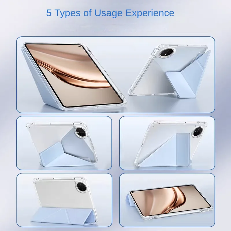 Fotografia 6: Capa Inteligente para Huawei MatePad Mini 8.8 polegadas 2025 com Suporte Dobrável Magnético e Traseira de Acrílico - MLR-AL00/MLR-AL10 - Capa para Tablet de 8.8 polegadas