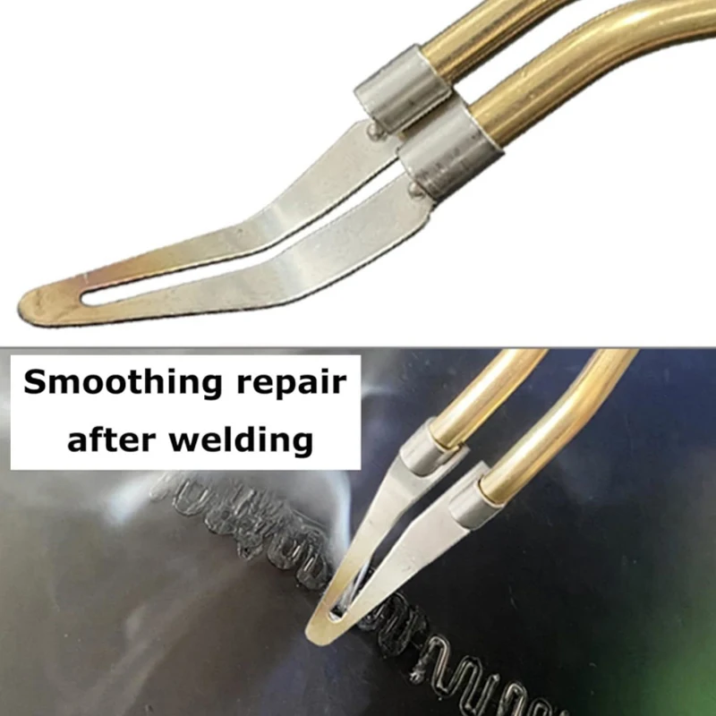 Plancha de reparación de soldadura ajustable, cabezal liso, diseño de codo de 45 grados para una variedad de herramientas de soldadura
