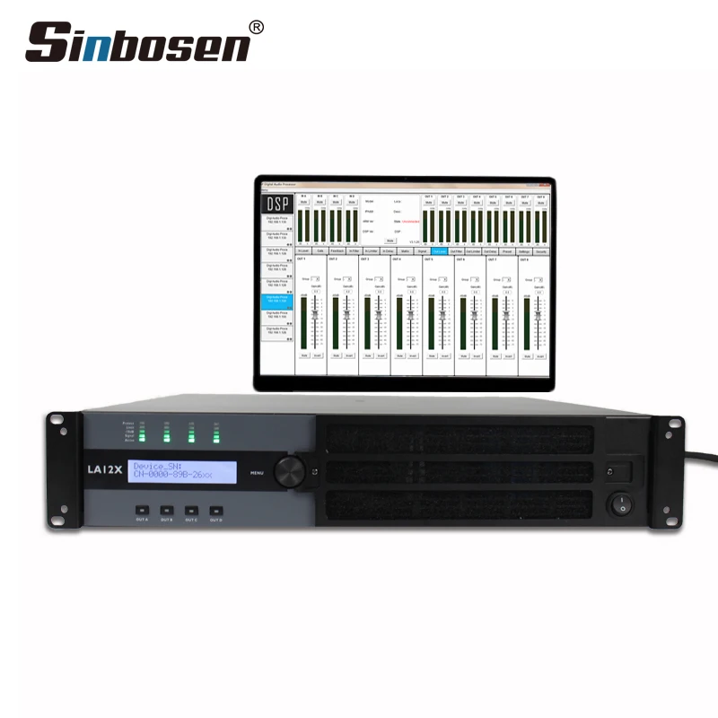 Connect The Computer Control DSP Amplifier Class TD 4 Channels 2200 Watts