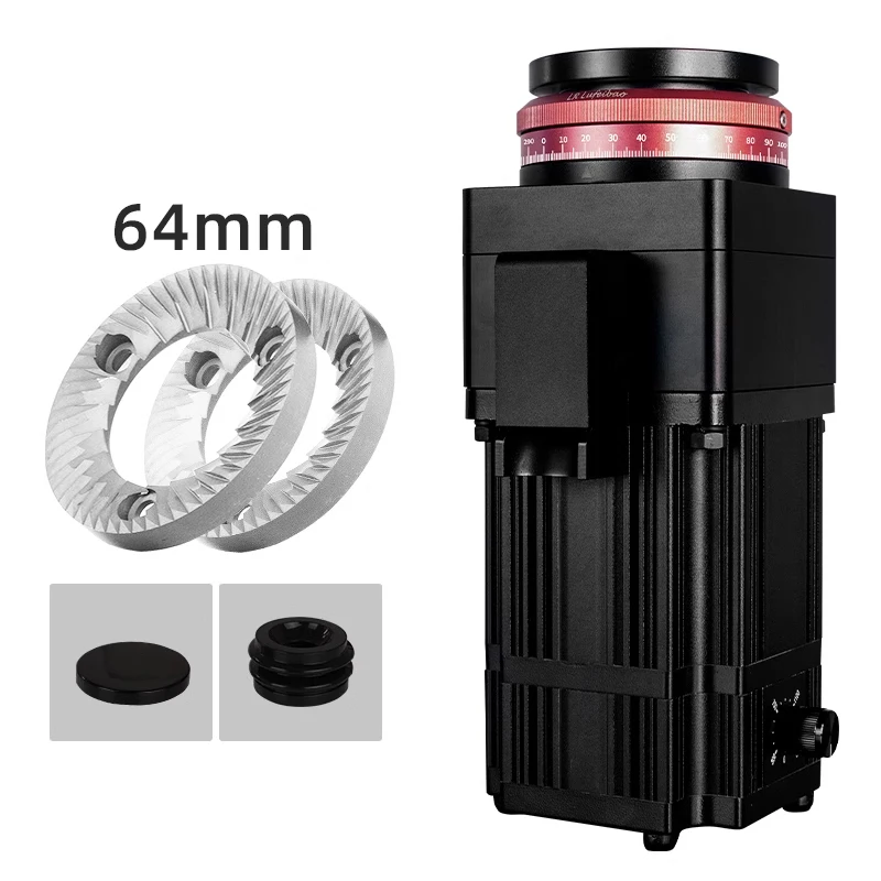 JT64 مطحنة القهوة الكهربائية المنزلية الصغيرة مطحنة القهوة التجارية تعديل الدقة 110-220 فولت لمطحنة الإسبريسو