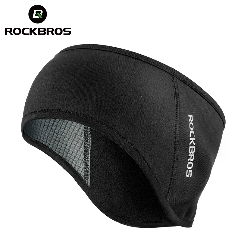 ROCKBROS kolarskie nakrycia głowy zimowa wiatroszczelna opaska rowerowa mężczyźni kobiety czapka utrzymuj ciepło polarowe nakrycia głowy ochrona sprzęt rowerowy