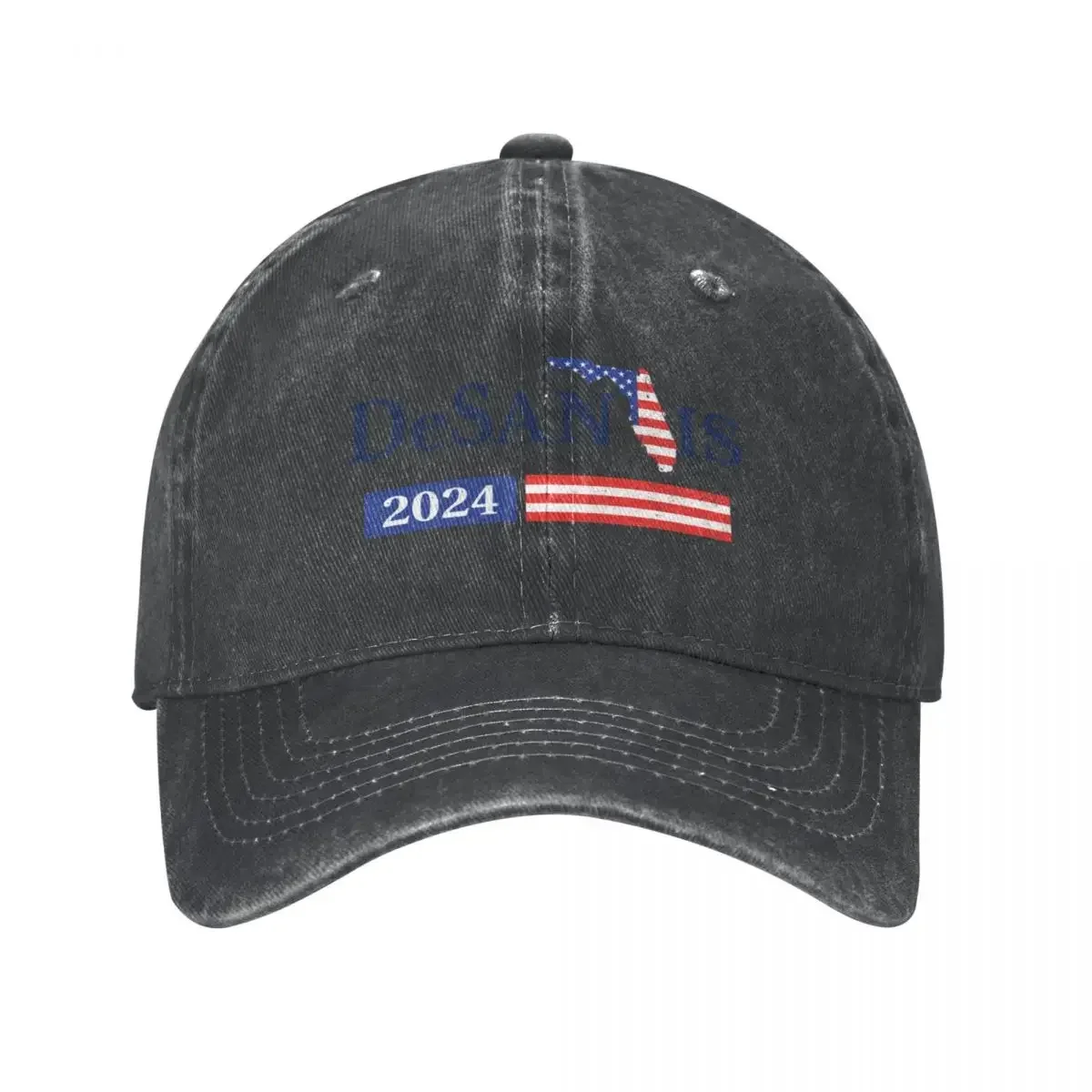 Ron Desantis 2024 President Make USA Florida USA Flag Distressed Cowboy Hat Dropshipping Custom Cap Mens Caps Women's