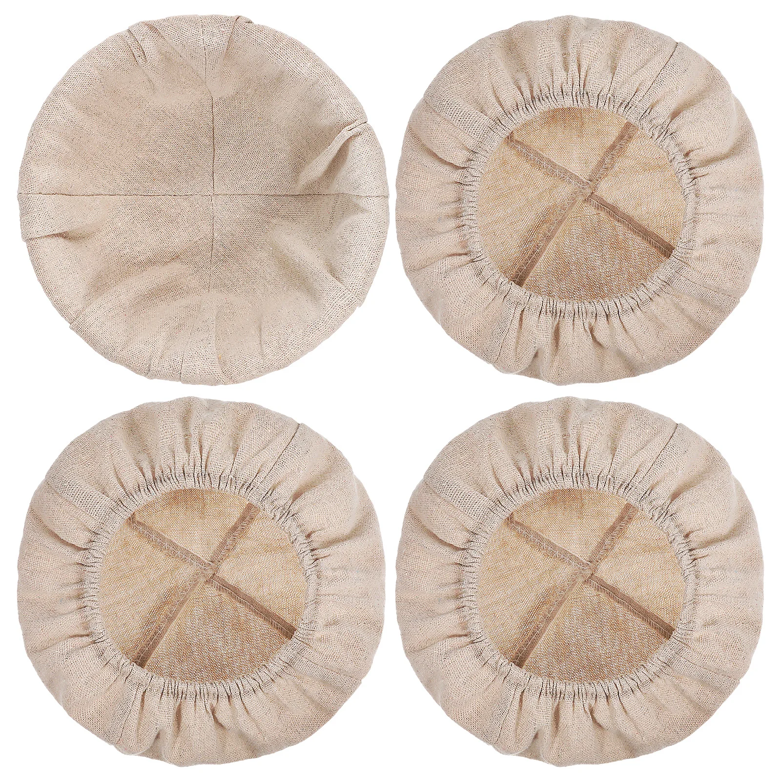

4 pcs Bread Basket Liner Cloth Cover 25x8cm Proofing Dough Baking Tool Sourdough Bread Making Supplies Bowl Covers
