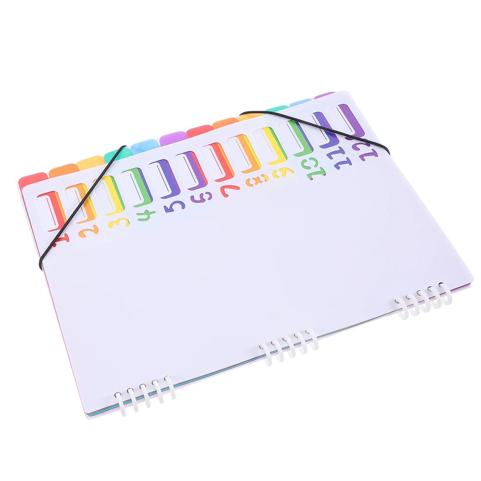 

12 Layer Spiral Bound Pp File Folder Document Organizer Home Office School Storage Large Capacity Classification Accordion