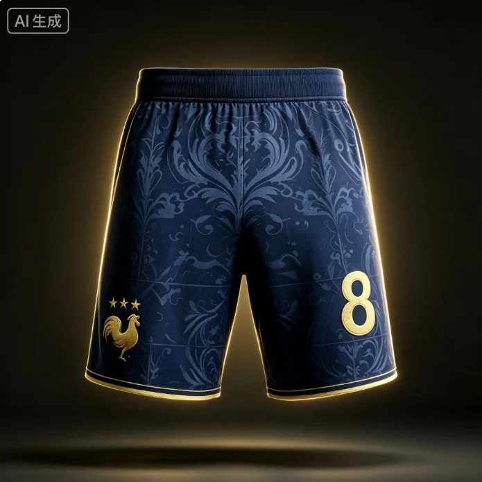 2026 Frankreich Team Mbappé Nr. 10 Fußballshorts, 3D-Allover-Print kurze Hosen, Unisex Familien-Matching Fan-Sportbekleidung für Kinder – Detail 6