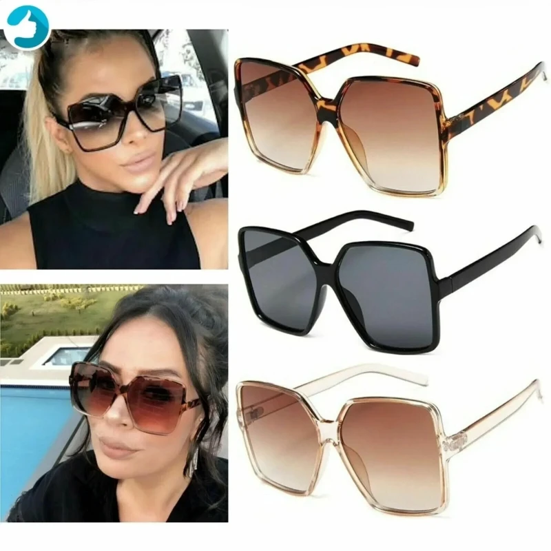 

Luxury Square Sunglasses for Women Brand Retro Frame Eyewear Big Sun Glasses Female Vintage Gradient Male UV400 Woman Eyeglasses