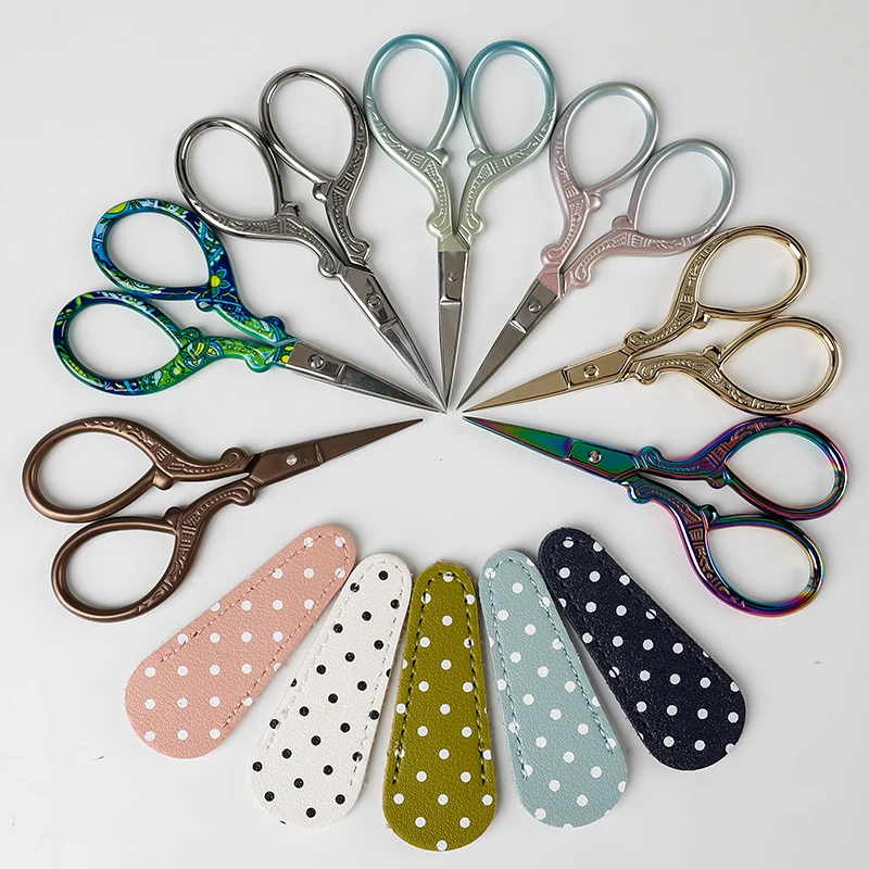 Professional Sewing Scissors Needlework Metal Cutting Scissors Sewing Thread Cutter Tools For Sewing Supplies Figured Scissors