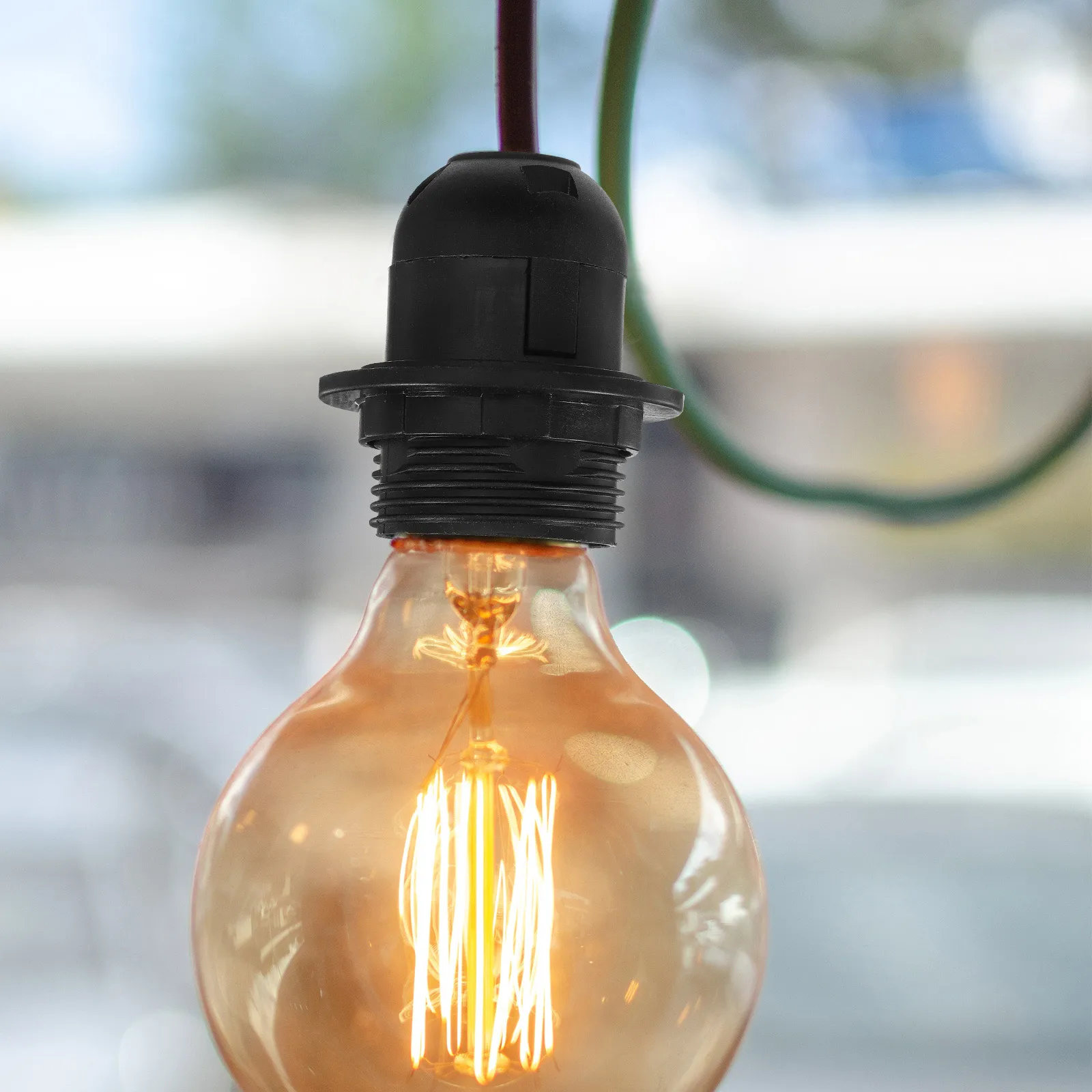 

6Pcs E27 Lamp Holder Base High Durability Not Easy to Break for Home Restaurant Industrial Office Lighting Fixture