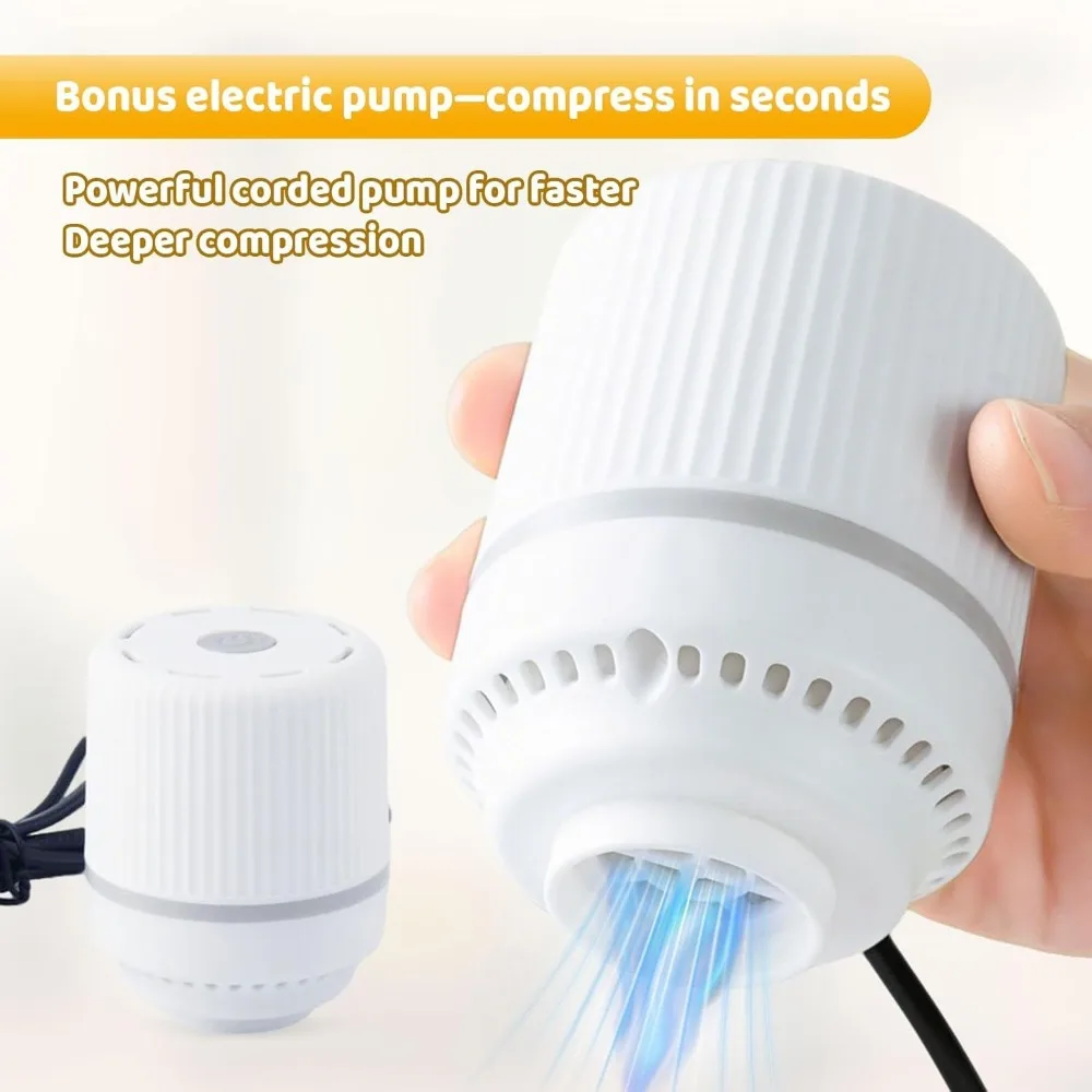 Compact Electric Vacuum Pump for Clothes Storage Bags Quick Air Removal Low Noise Portable Pump for Home Travel Space Saving