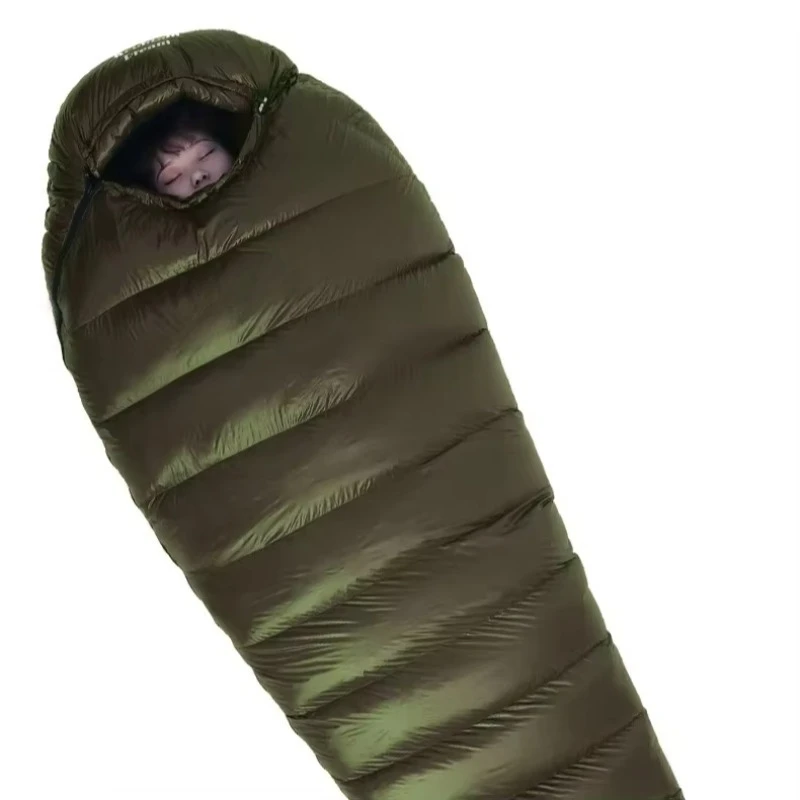 

Lightweight Waterproof Cold Weather Goose 400T Ultra-Light Customizable Beer Barrel Sleeping Bag Washable Outdoor Camping Adult