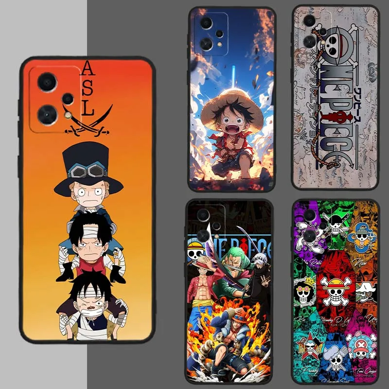 Аниме O-One Piece Family для OPPO Realme 12 11 10 9 8 6 9i 12X C67 C21Y GT2 GT 5G Черный чехол для телефона