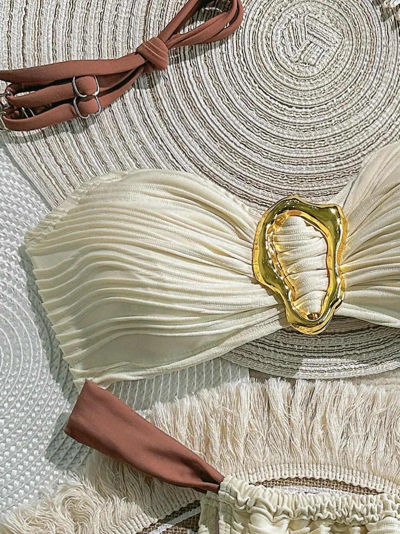 ใหม่ผ้าพิเศษ Tube Top Simple Split บิกินี่ Beach Spa ชุดว่ายน้ําสําหรับสตรี