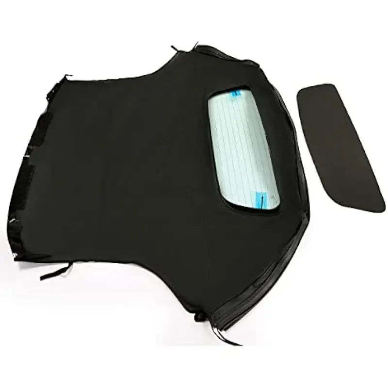 Soft top replacement for BMW Z4 models 2003–2008 featuring sailcloth vinyl construction and heated glass rear window — black fin - view 3