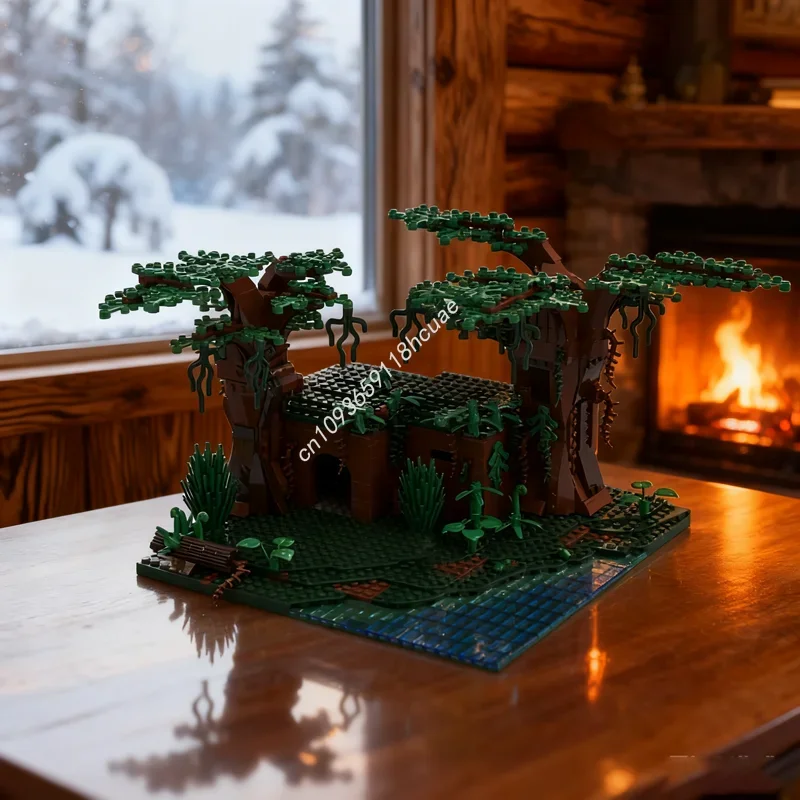 

Набор строительных блоков MOC «Домик Йоды» (1019 деталей) — модель звездной битвы, архитектурный конструктор, идея для подарка на Рождество, кирпичики для сборки, игрушки для детей на день рождения