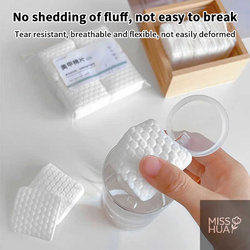 هوا هوا 200 قطعة مسمار لوحة قطن مزيل طلاء الأظافر جل نظيفة مانيكير المناديل خالية من الوبر مناديل القطن الأنظف ورقة منصات الورنيش أداة