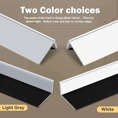 White PVC Light Blocking Strips for Windows, Blocks Sides of Blackout Blinds, 58" 4Pcs