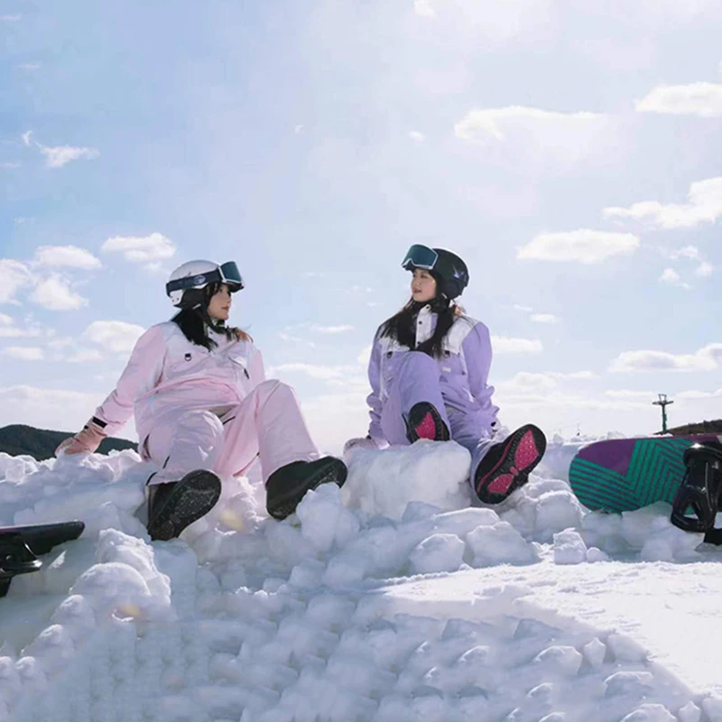 Conjunto de ropa de esquí para hombre y adulto, chándal cálido y grueso, chaqueta de nieve, pantalones, deporte al aire libre, a prueba de viento, invierno, novedad de 2024