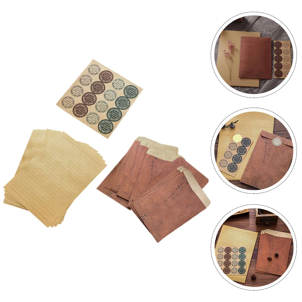 Stationary Supply Stationery Paper Envelope Letter Papers for Writing Retro Kit Packing Elegant