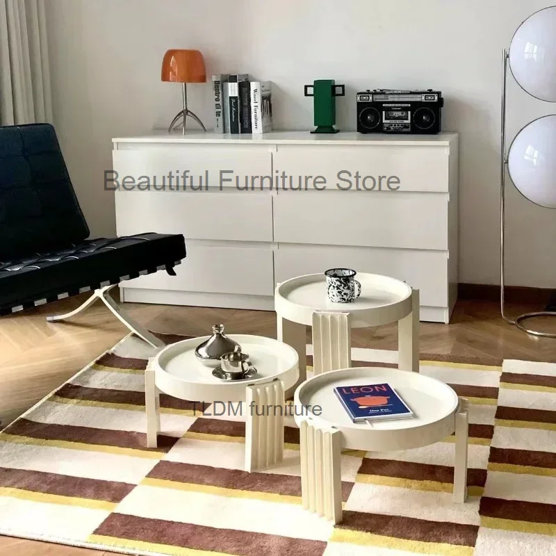 Living Room Coffee Tables Side Tea Auxiliary Round Small Table Bedside Portable Table Basse Pour Salon Home Furniture11