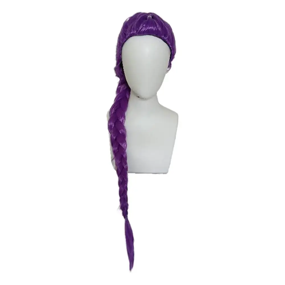 Lange geflochtene Perücken//Halloween Cosplay Requisiten//2025 Anime Kinder Cosplay Requisiten//Lila lange Perücke