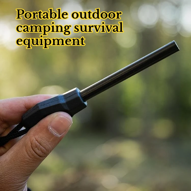 

Portable EDC Outdoor Camping Equipment Wilderness Survival and Survival Tool Magnesium Rod Firearms Wooden Handle and Fire Rod