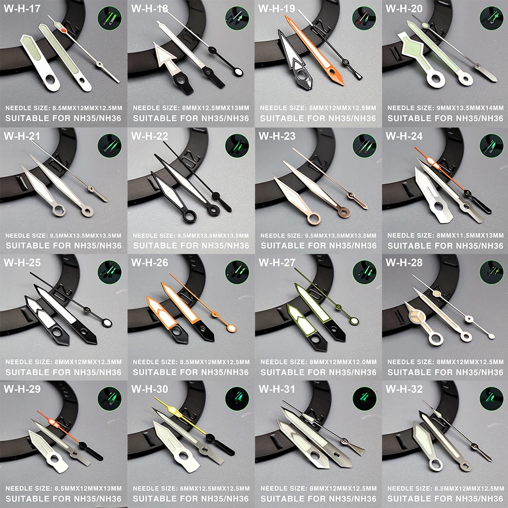 الفرعية ساعة اليد ساعة إبرة صالح NH35/NH36/4R/7S اليابان حركة الأخضر مضيئة ساعة تعديل الملحقات #1