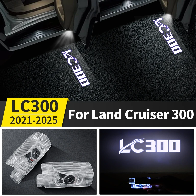 

For 2022 2023 2024 2025 300 Modification Accessories LC300 LED HD Environment Pedal Light Car Door Welcome Light