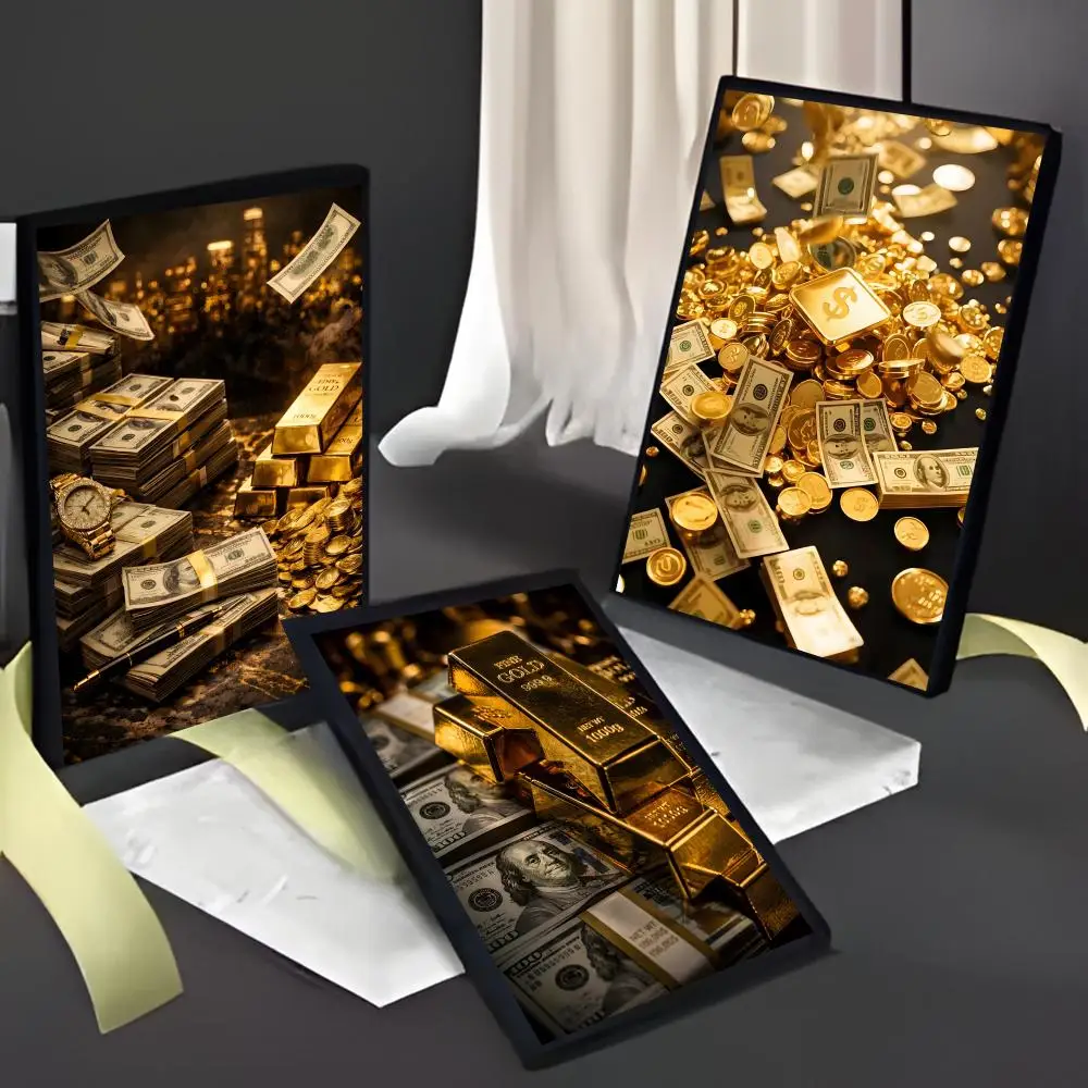 Concept U.S. Dollars and Gold Poster American Film Mural Home Childrens Room Wall Decor Print