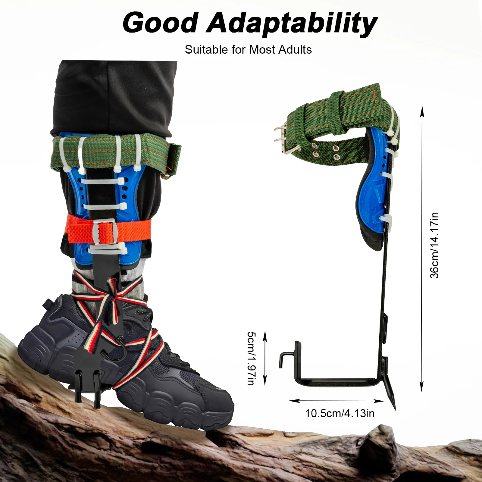 

Tree Climbing Tools for Tree Work-Adjustable Belt Lanyard Rope Rescue Belt 2 Gears Tree Climbing Kit for Jungle Survival Hunting