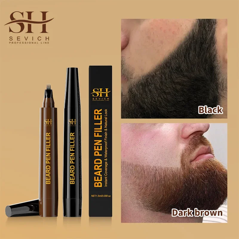 Men Beard Filling Pen Beard Enhancer Brush  Beard Coloring Shaping Tools  Waterproof Hair Repair Pencil