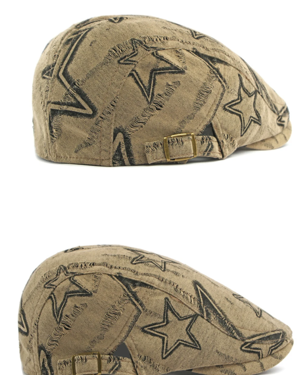 HT5095 Herren- und Damen-Baskenmützen Retro Künstler-Mütze Shabby Stars Ivy Flache Mütze für Männer und Frauen Frühling Sommer Verstellbare Baskenmütze – Detail 9