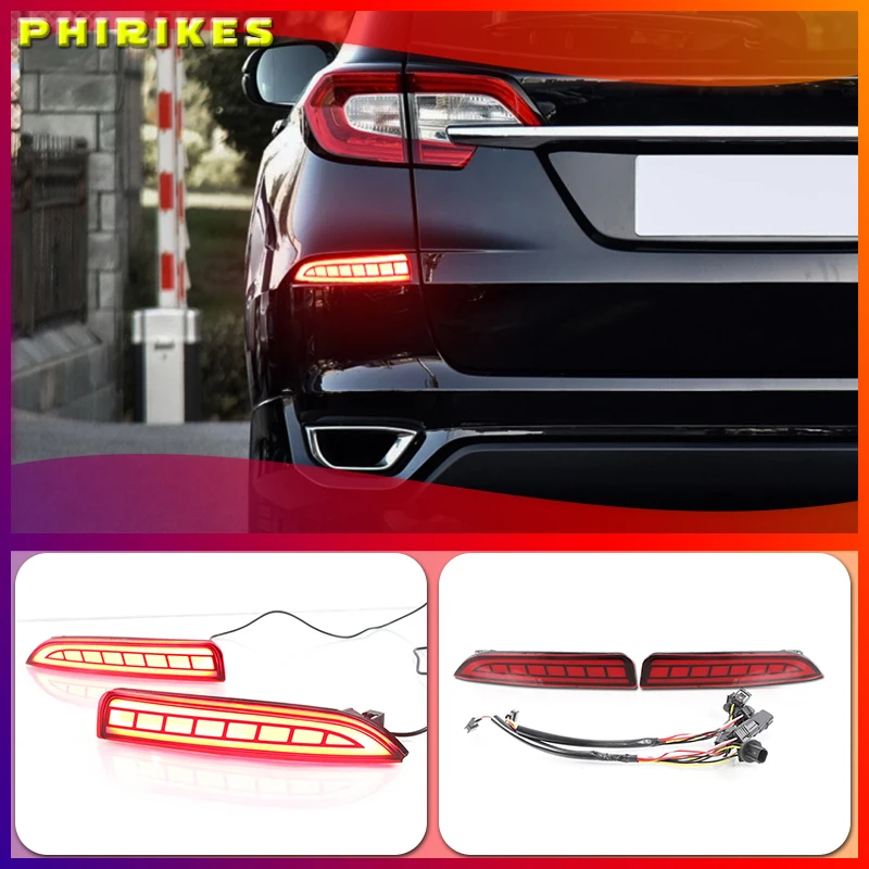 

2PCS LED Reflector For Honda AVANCIER 2017-2020 Rear Bumper Tail Light Driving Lamp Turn Signal Lamp Rear fog lamp