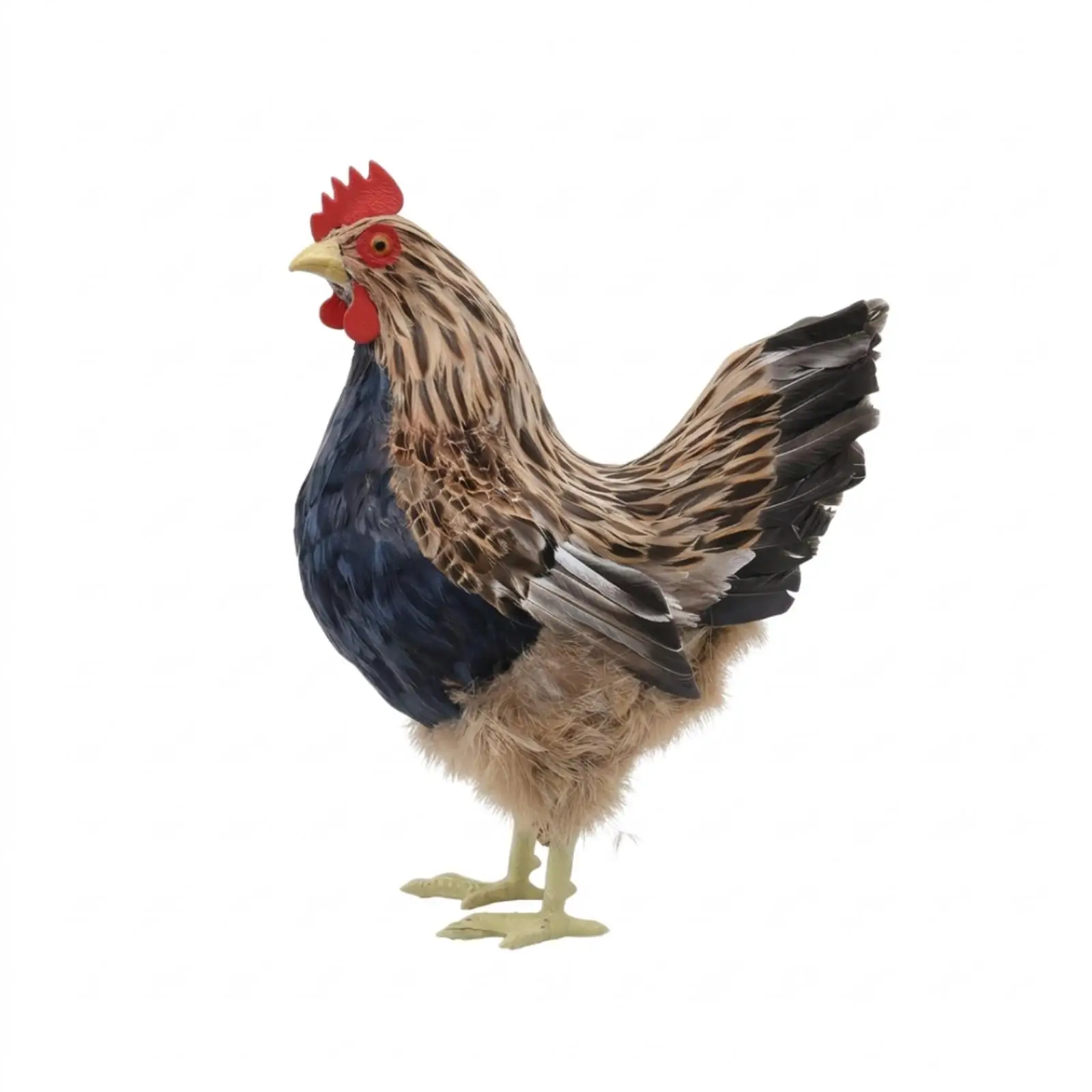 Chicken Figurine with Nest Realistic Hen Statue with Nest Countryside Chicken Ornament for Seasonal Arrangements, Photo Props
