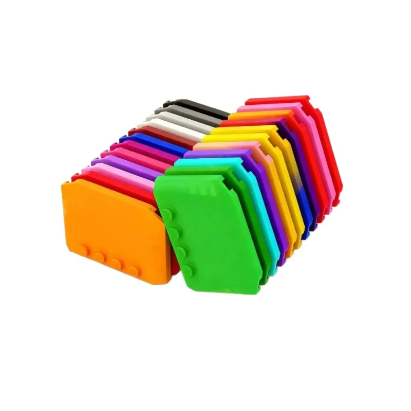 Loose Building Blocks Educational Small Particles BRICKE 4x6x2/3 Wedge-shaped Cover Plate 1302 Compatible with LEGO 52031